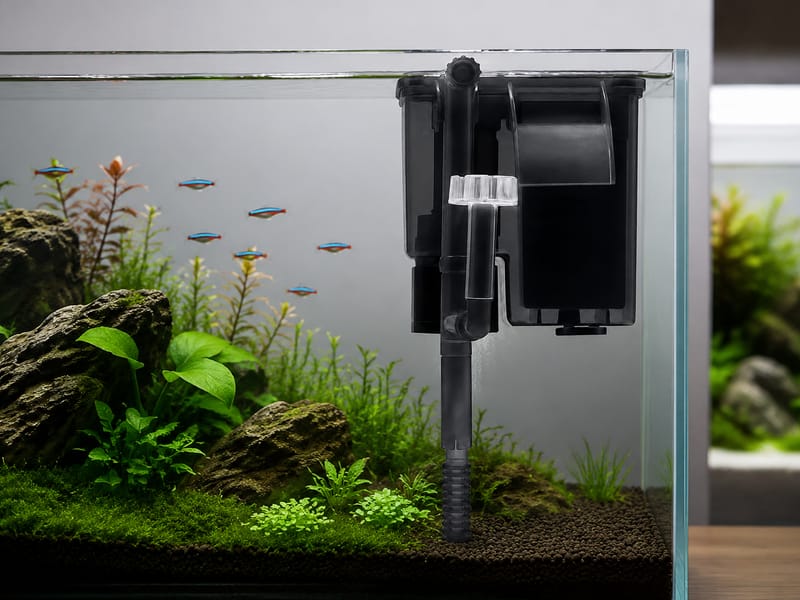 Checklist de muestras de equipos de acuario para importar — supporting aquarium detail