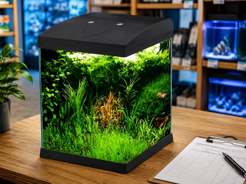 Kits de acuario con luz LED: guía de compra mayorista — supporting aquarium detail