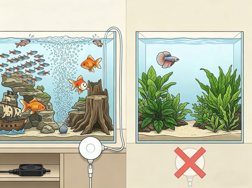 Cuándo usar bomba de aire en acuarios en España: aquarium guide image 1