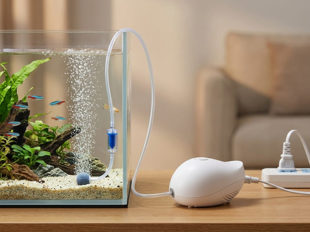 ¿Hace falta bomba de aire en acuarios en España? — practical setup example