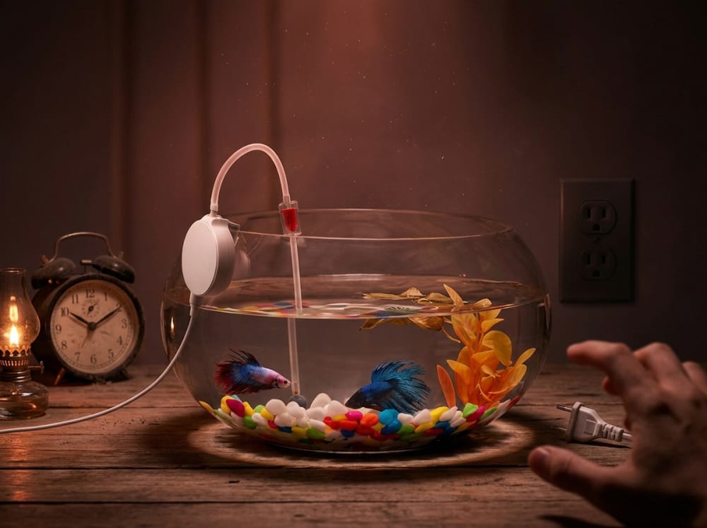 Cómo elegir una mini bomba de aire en España — supporting aquarium detail