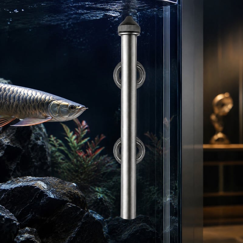 Imagen de detalle 2 del modelo WK001, calentador digital para acuarios de Arowana de tipo dividido WK001, para compradores mayoristas y OEM de equipamiento para acuarios