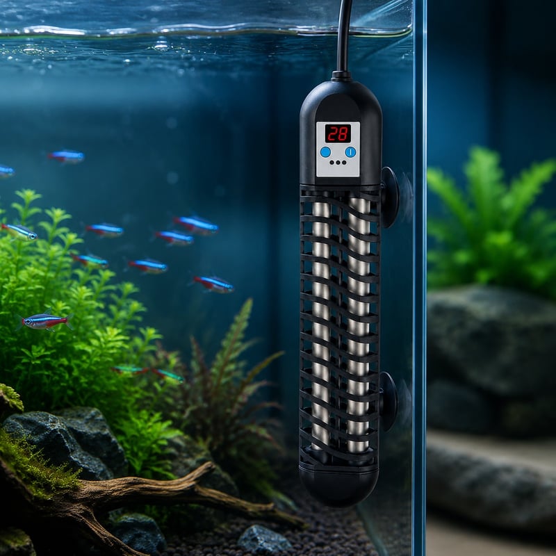 Imagen de detalle 2 del calentador de acuario de titanio de doble tubo WK002, modelo WK002, para mayoristas y compradores OEM de equipos para acuarios