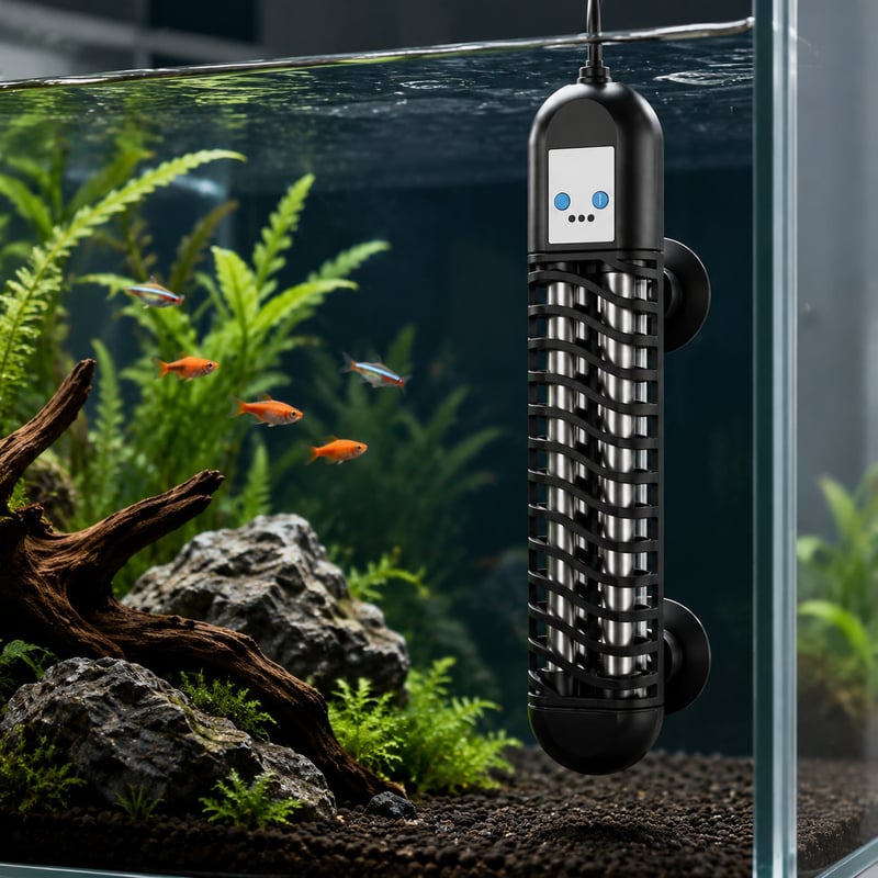 Imagen de detalle 3 del calentador de acuario de titanio de doble tubo WK002, modelo WK002, para mayoristas y compradores OEM de equipos para acuarios