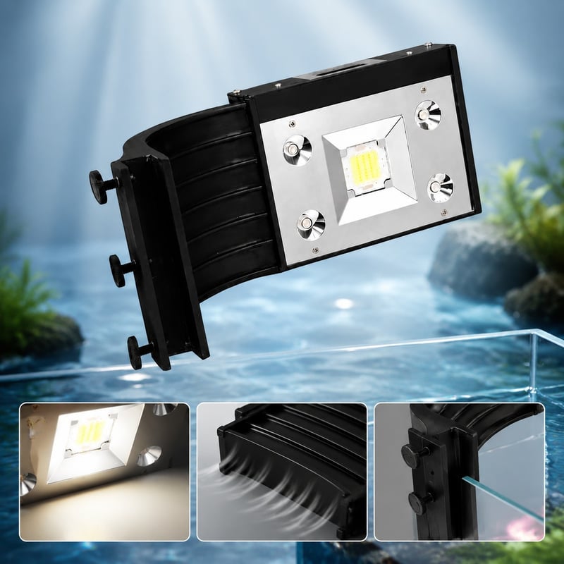 Imagen de detalle 4 del conjunto de acuario WK004 con luz LED de pinza de alta potencia, modelo WK004, para mayoristas y compradores OEM de equipamiento para acuarios