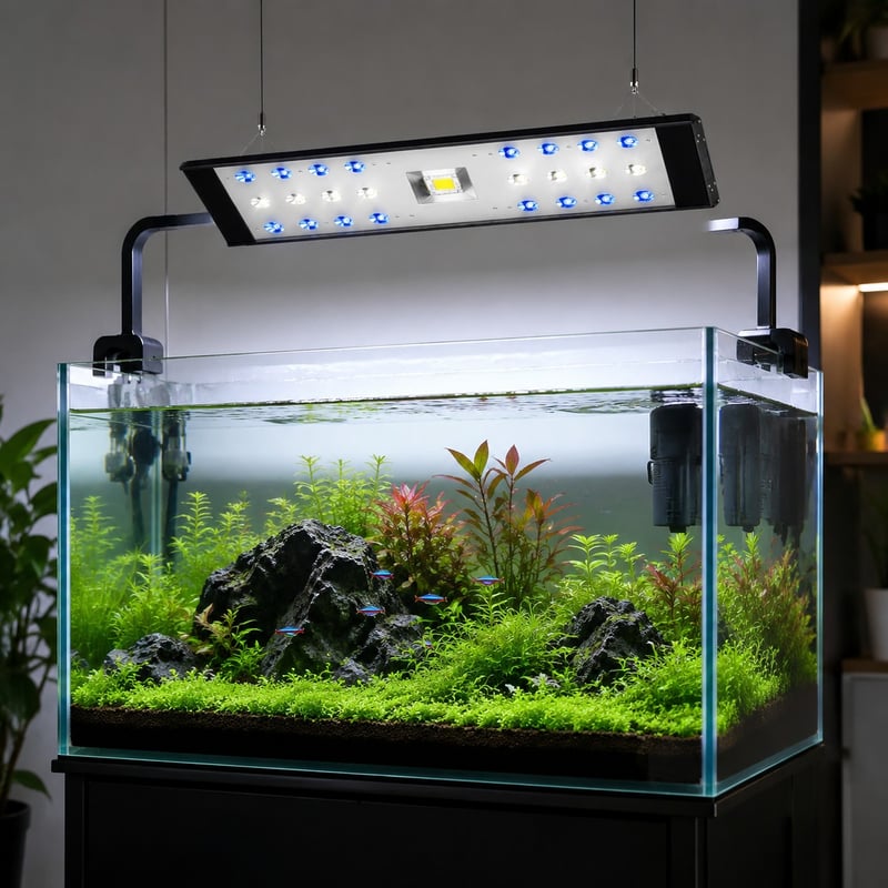 Imagen de las funciones de la luz LED para acuarios WK005, modelo WK005, para distribuidores y equipos de aprovisionamiento de equipamiento para acuarios