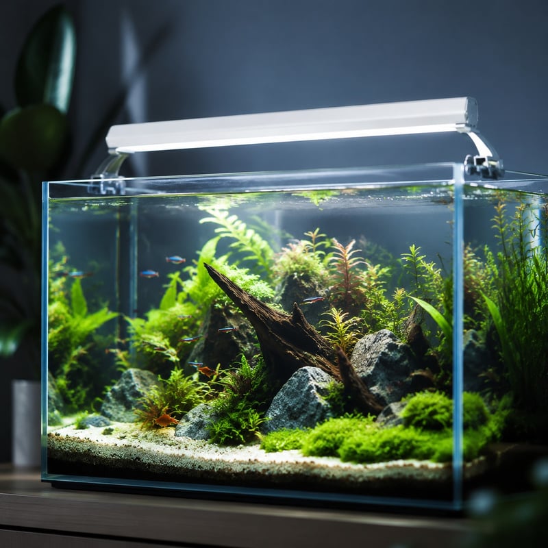 Luz para acuario WK007 T5 HO de 2 lámparas, imagen de funciones del modelo WK007 para distribuidores y equipos de compras de equipamiento para acuarios
