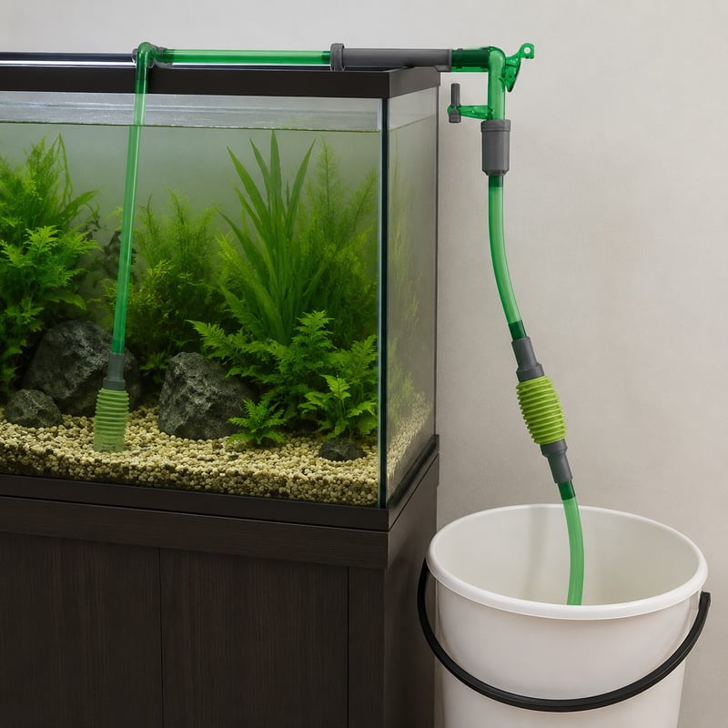 Imagen de las funciones del modelo WK015 del sifón cambiador de agua para acuarios WK015 para distribuidores de equipos para acuarios y equipos de compras