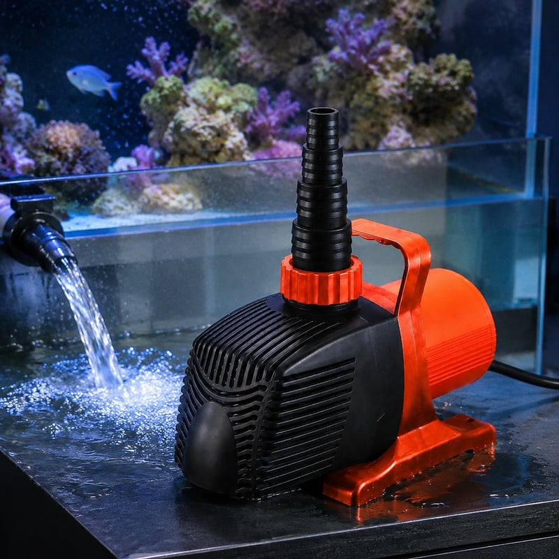 Bomba de agua para acuario de velocidad variable y 4 polos WK024, imagen de rendimiento del modelo WK024 para distribuidores y equipos de aprovisionamiento de productos para acuarios