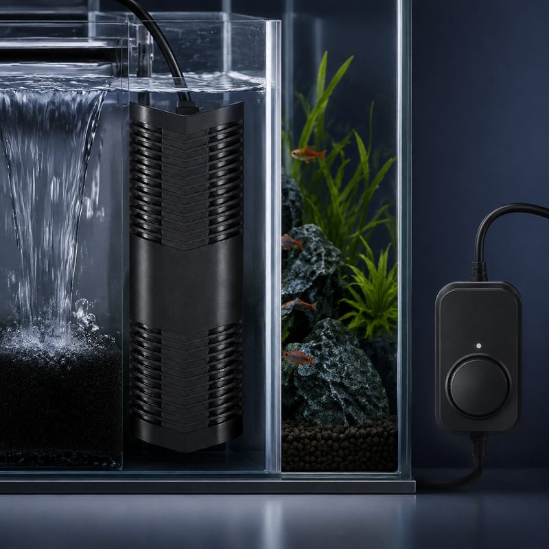 Imagen de detalle 2 del calentador de acuario digital WK029, modelo WK029, para compradores mayoristas y OEM de equipos para acuarios