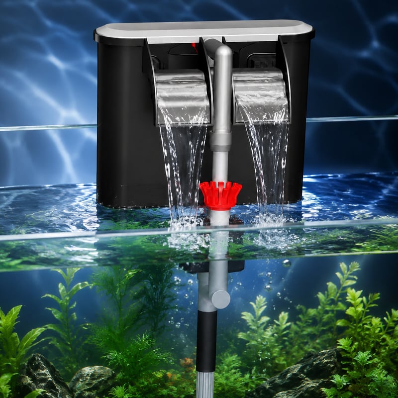 Imagen de detalle 2 del filtro de acuario de mochila WK038, modelo WK038, para compradores al por mayor y OEM de equipos de filtración para acuarios