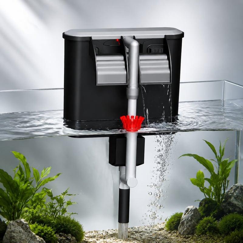 Imagen de detalle 4 del filtro de acuario de mochila WK038, modelo WK038, para compradores al por mayor y OEM de equipos de filtración para acuarios