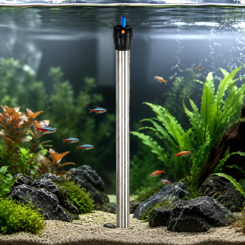 Imagen de detalle 2 del calentador de acuario de acero inoxidable WK046 636, modelo WK046, para compradores mayoristas y OEM de equipos para acuarios