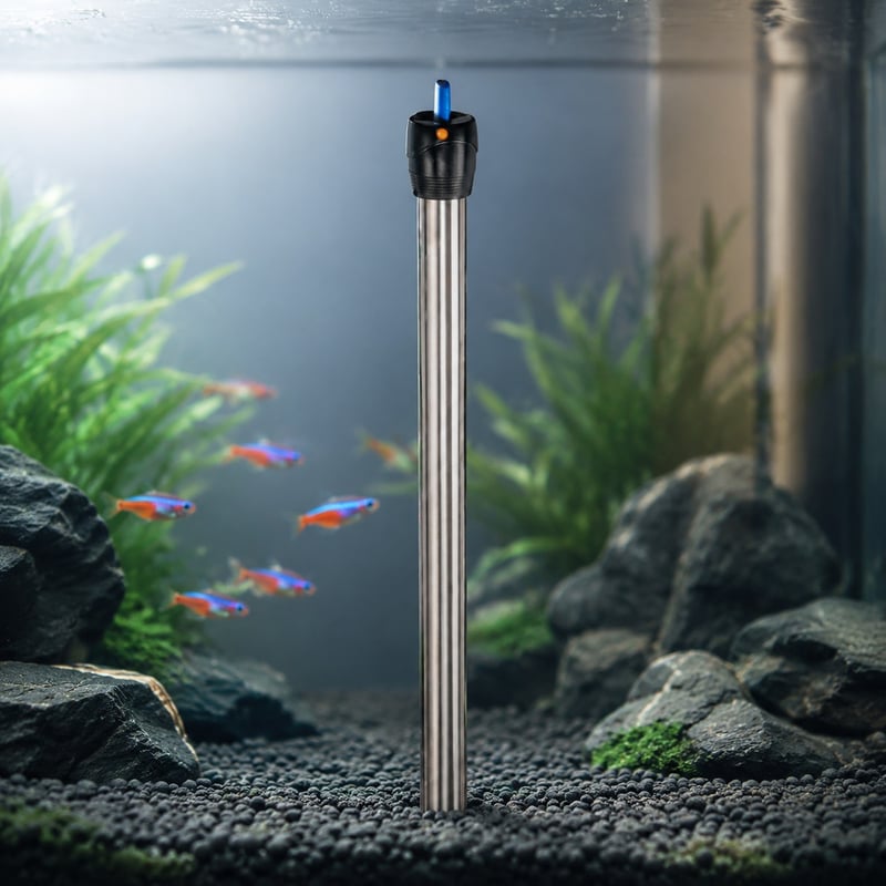 Imagen de detalle 4 del calentador de acuario de acero inoxidable WK046 636, modelo WK046, para compradores mayoristas y OEM de equipos para acuarios