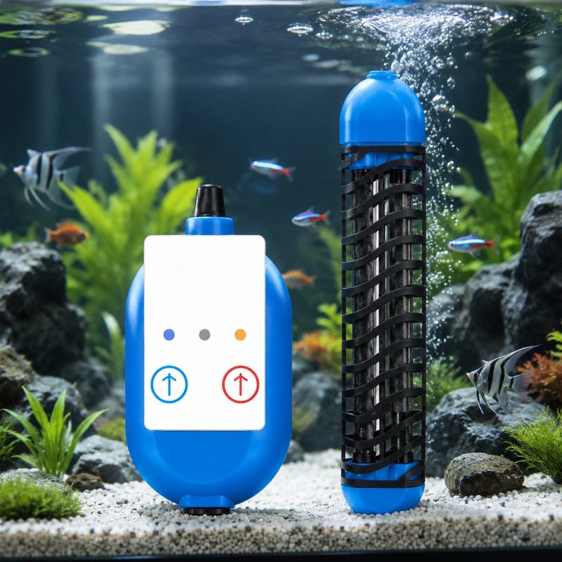 Imagen de detalle 2 del calentador de acuario WK052 con control mediante app, modelo WK052, para compradores mayoristas y OEM de equipos para acuarios