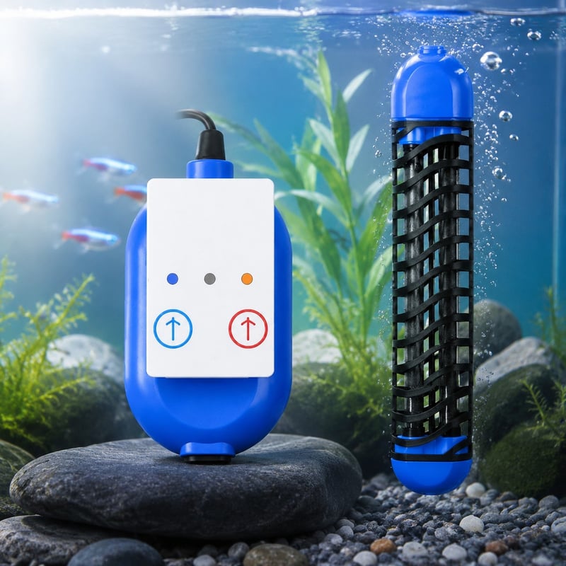 Imagen de detalle 4 del calentador de acuario WK052 con control mediante app, modelo WK052, para compradores mayoristas y OEM de equipos para acuarios