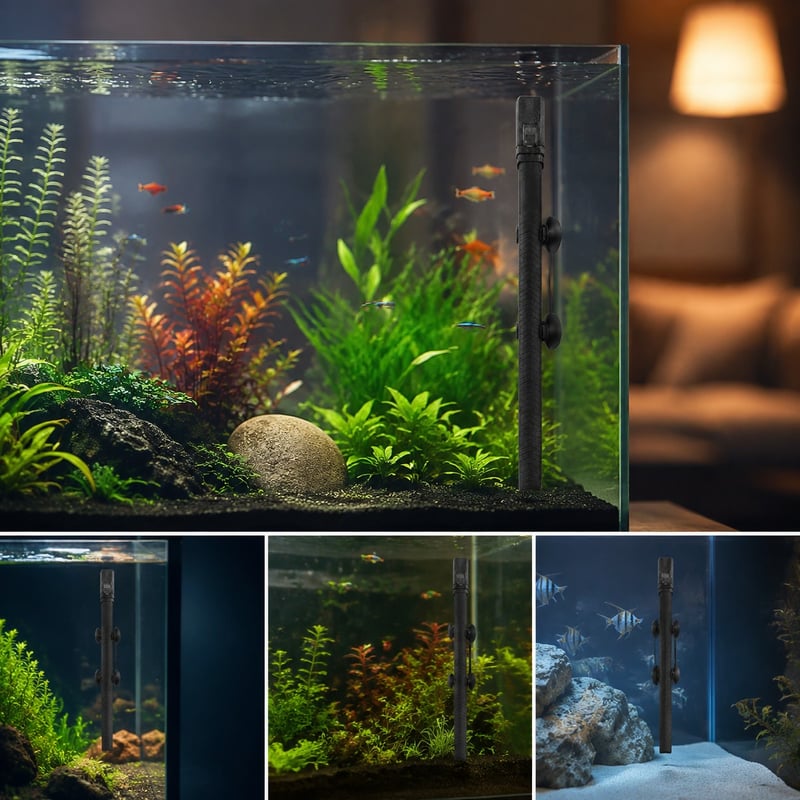 Imagen de detalle 3 del calentador de acuario de fibra de carbono WK059, modelo WK059, para compradores mayoristas y OEM de equipos de acuario