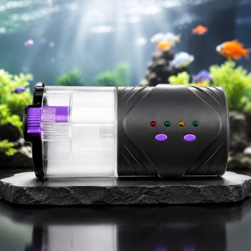 Imagen de ventajas del alimentador automático para peces de acuario WK060, modelo WK060, para distribuidores de equipos de acuario y equipos de aprovisionamiento