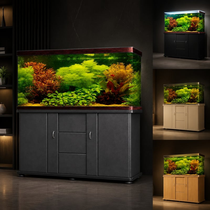 Imagen de ventajas del acuario de vidrio para peces con mueble Hb WK068, modelo WK068, para distribuidores y equipos de aprovisionamiento de acuarios