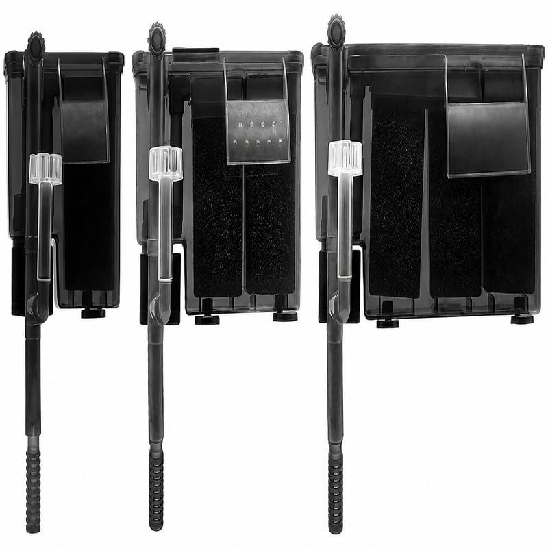 Imagen de ventajas del filtro de mochila para acuarios WK071, modelo WK071, para distribuidores y equipos de abastecimiento de soluciones de filtración para acuarios