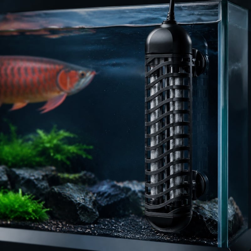 Imagen de detalle 2 del calentador digital de acuario para arowanas de tipo dividido WK077, modelo WK077, para compradores mayoristas y OEM de equipos para acuarios