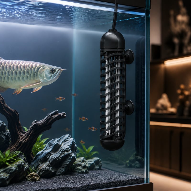 Imagen de detalle 3 del calentador digital de acuario para arowanas de tipo dividido WK077, modelo WK077, para compradores mayoristas y OEM de equipos para acuarios