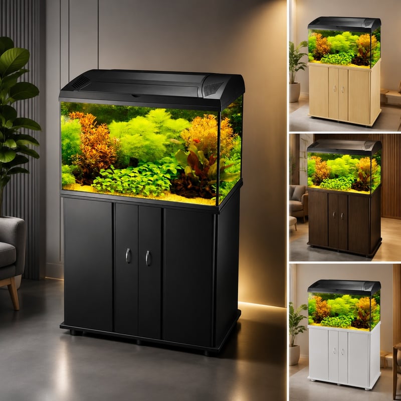 Imagen de las ventajas del acuario de cristal rectangular para peces WK078, modelo WK078, para distribuidores y equipos de aprovisionamiento de acuarios