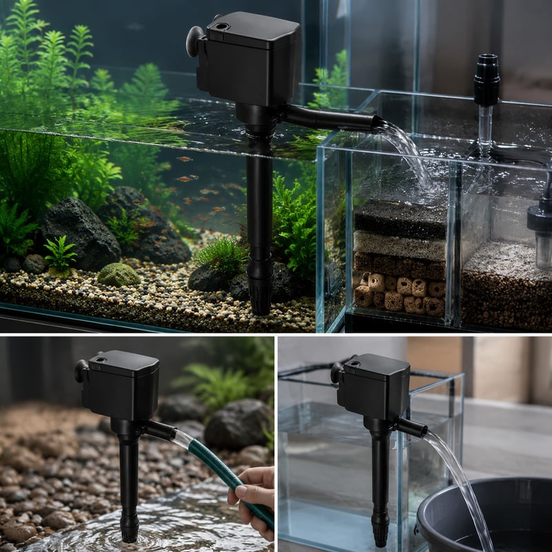 Imagen de detalle 3 del modelo WK082 de la bomba de agua sumergible para acuarios 3 en 1, para compradores mayoristas y OEM de equipos para acuarios