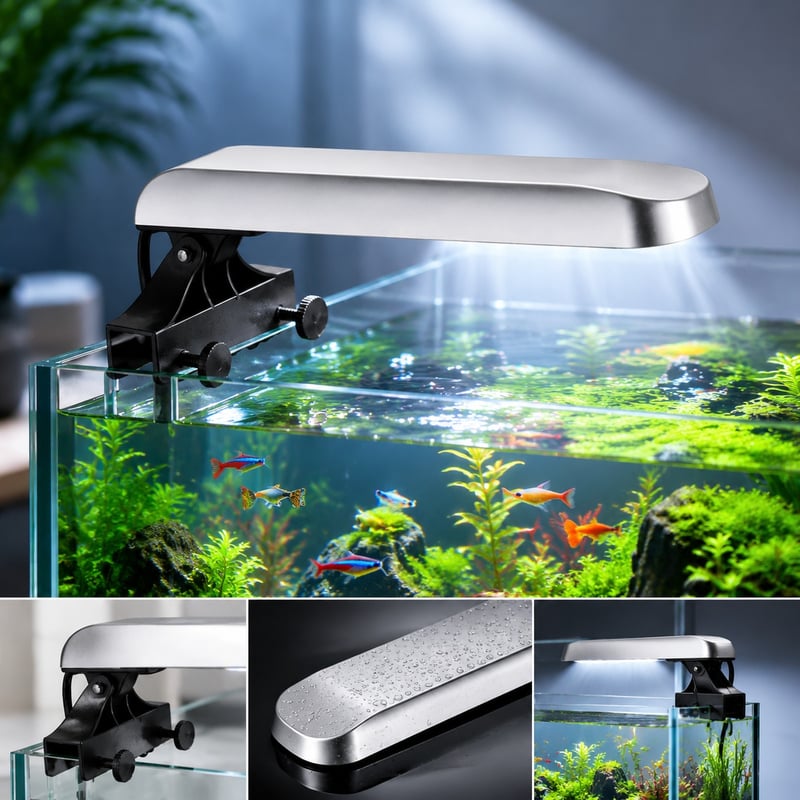 Imagen de ventajas de la luz de acuario impermeable con clip WK086, modelo WK086, para distribuidores de equipos de acuario y equipos de compras
