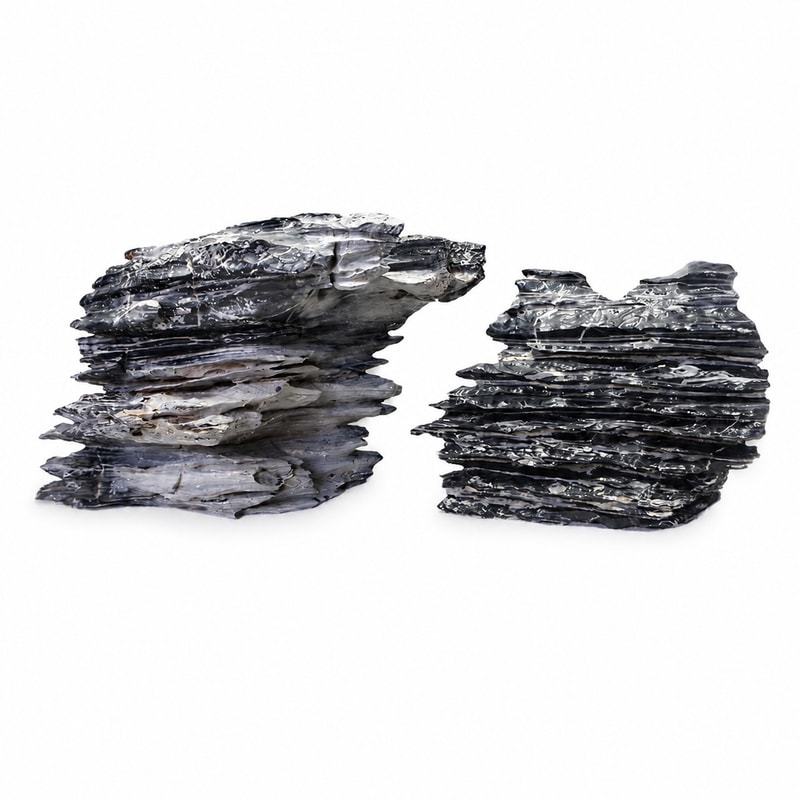 Imagen de detalle 5 de WK096 Layered Blue Stone, modelo WK096, para compradores de decoración de acuarios y aquascaping al por mayor y OEM