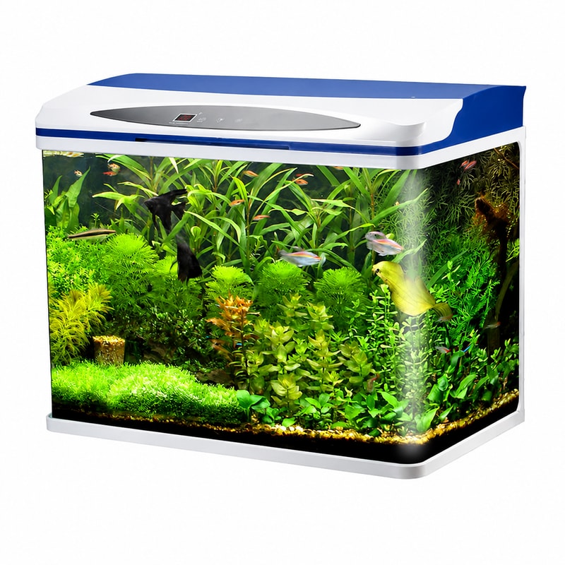 WK097 Pecera de acuario de vidrio con luz LED para acuarios al por mayor, suministro OEM y para distribuidores