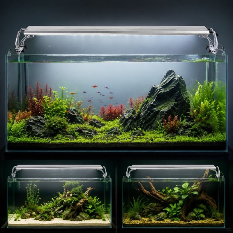 Imagen de detalle 2 de la luz LED para acuarios WK101, modelo WK101, para compradores mayoristas y OEM de equipos para acuarios