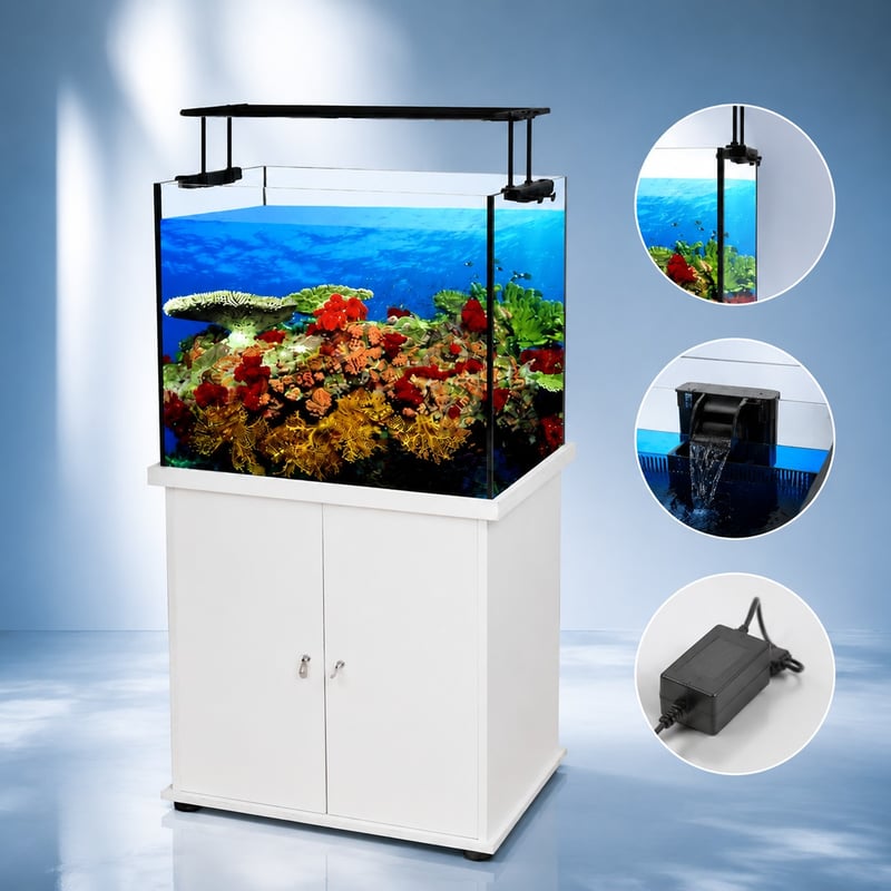 Imagen de ventajas del conjunto de acuario WK102 con luz LED ultradelgada con clip, modelo WK102, para distribuidores y equipos de abastecimiento de acuarios