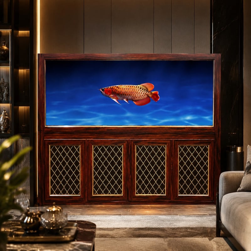 Imagen de funciones del acuario para arowanas WK106 Wood Grain, modelo WK106, para distribuidores y equipos de aprovisionamiento de acuarios