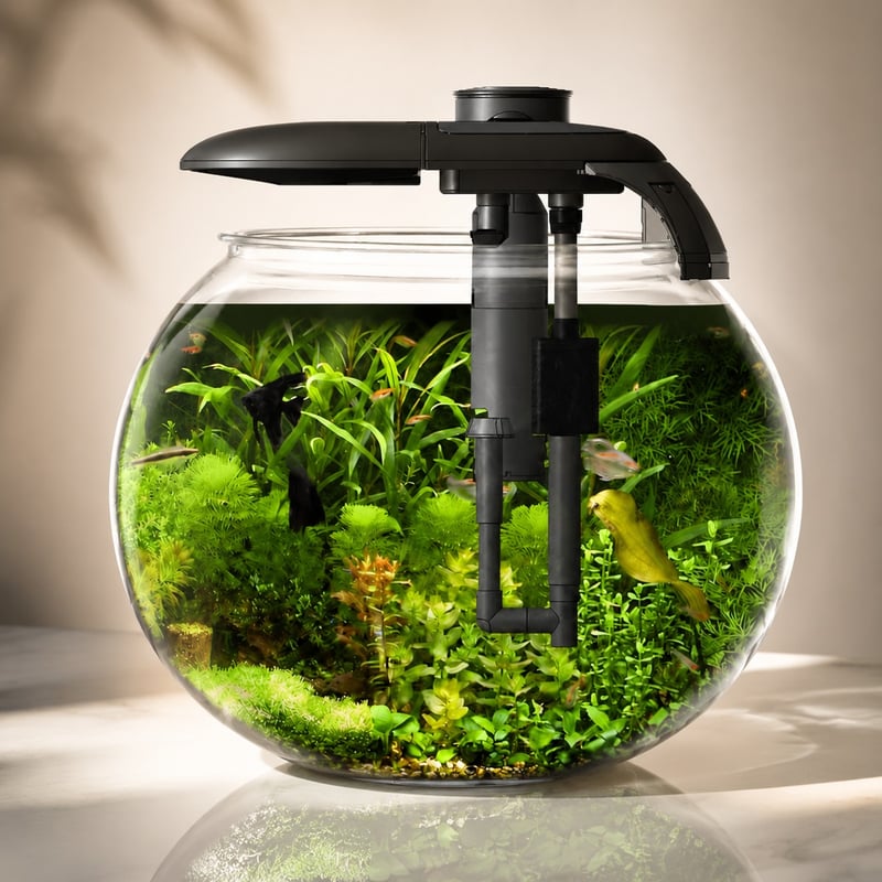 Imagen de las ventajas del modelo WK117 del acuario redondo de PC WK117 para distribuidores y equipos de compras de acuarios