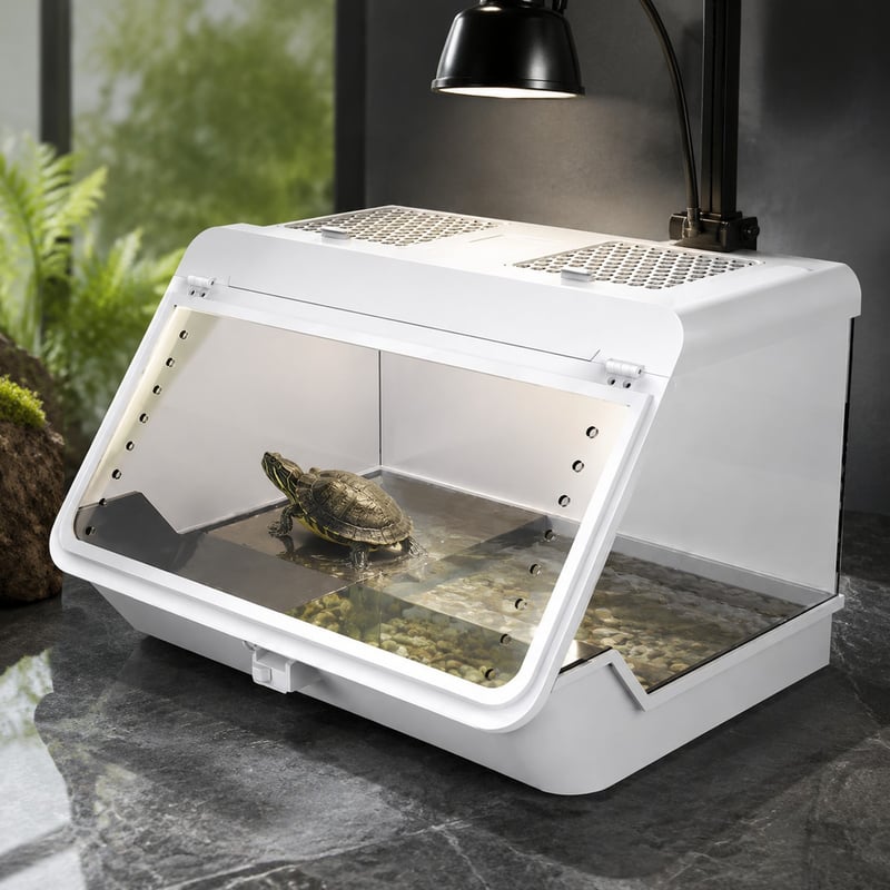 Imagen de rendimiento del tanque acuario para tortugas WK124, modelo WK124, para distribuidores y equipos de aprovisionamiento de equipos para acuarios