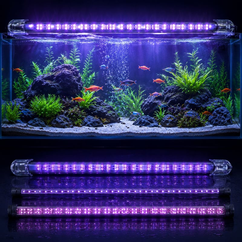 Imagen de rendimiento de la luz sumergible para acuarios de arowana WK130, modelo WK130, para distribuidores de equipos de acuario y equipos de compras
