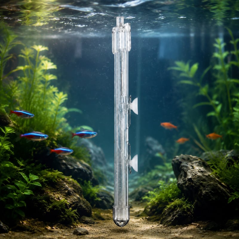 Imagen de rendimiento del calentador de acuario de cuarzo WK131, modelo WK131, para distribuidores de equipos para acuarios y equipos de abastecimiento