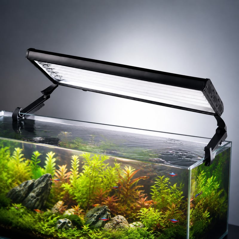 Imagen de detalle 5 de la luminaria para acuarios WK135 de 6 tubos T5 HO, modelo WK135, para compradores mayoristas y OEM de equipos para acuarios
