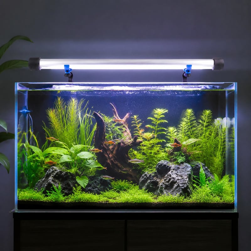 Imagen de detalle 3 de la luminaria sumergible para acuario T5 T8 T9 WK137, modelo WK137, para compradores mayoristas y OEM de equipos para acuarios
